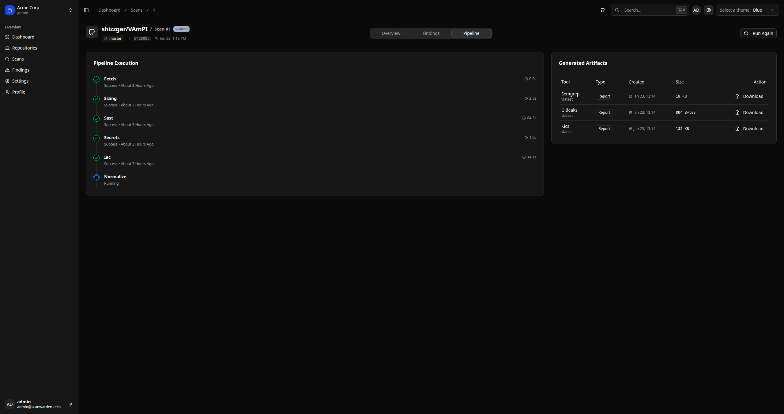 Скриншот: Движки сканирования